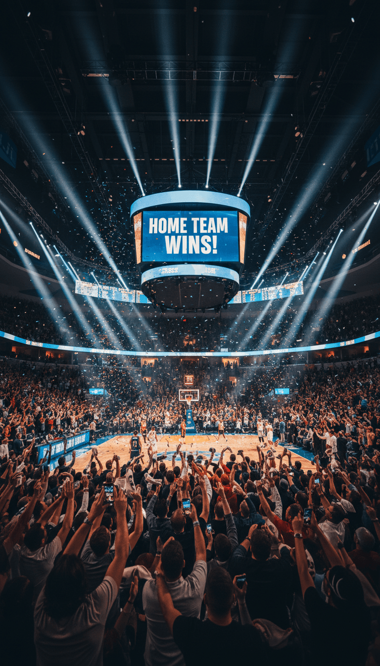 Fans on their feet at a Raptors home game